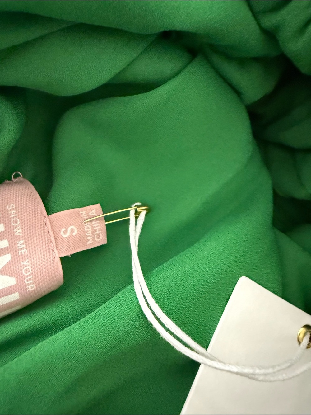 NWT Show Me Your MuMu Brandy Off-Shoulder Dress in Pink & Green Sz S - Picture 15 of 17